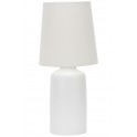  MIAMI  LAMP TAV CERAM  H 45CM BASE BIANCA+PARAL BIANCO