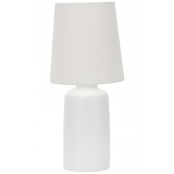  MIAMI  LAMP TAV CERAM  H 45CM BASE BIANCA+PARAL BIANCO