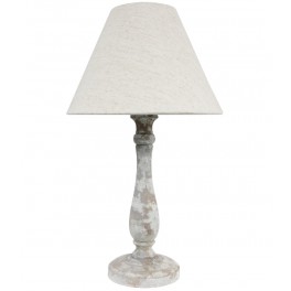  LUMIERE  LAMP TAVOLO LEGNO SHABBY H45,5 E27 P/BEIGE