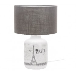 CITY PARIS  LAMP TAV CERAM  H 41CM + PARAL GRIGIO E27