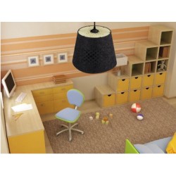  KATE  LAMP SOSP FELTRO D 33CM ROMBO GRIGIO PENDEL NERO