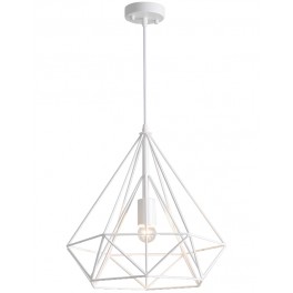  CAGE  LAMP  SOSPENS  METALLO D 37CM E27 60W BIANCO