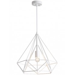  CAGE  LAMP  SOSPENS  METALLO D 37CM E27 60W BIANCO