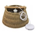  TAHITI  LAMP  SOSPENSIONE CORDA E LEGNO D40CM NATURALE