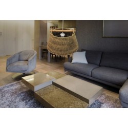  TAHITI  LAMP  SOSPENSIONE CORDA E LEGNO D40CM NATURALE