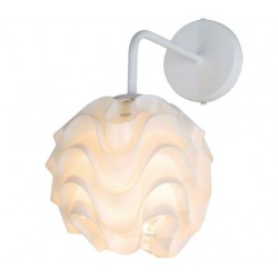  POUF  APPLIQUE PLASTICA D 18CM E14 BIANCO MATT