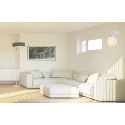  POUF  APPLIQUE PLASTICA D 18CM E14 BIANCO MATT