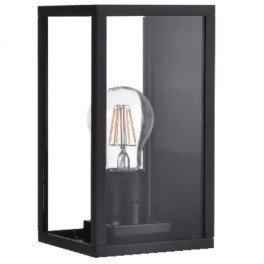  MIRROR  APPLIQUE AL+VETRO 1XE27 MAX60W IP44 NERO GRAF