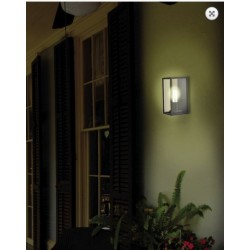  MIRROR  APPLIQUE AL+VETRO 1XE27 MAX60W IP44 NERO GRAF