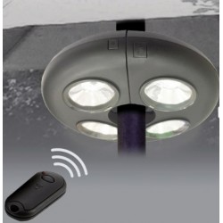  UFO  LUCE 12 LED X OMBRELLONE BAT C/TELEC 100LM