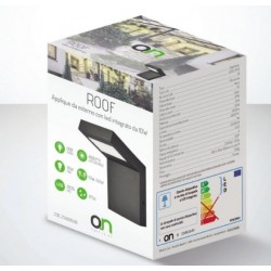  ROOF  APPLIQUE LED 10W 600LM IP54 4000K NERO GRAFITE