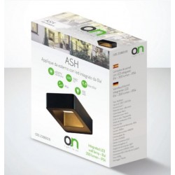  ASH  APPLIQUE LED 6W 300LM IP54 4000K NERO