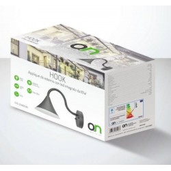  HOOK  APPLIQUE LED 10W 600LM IP54 4000K NERO GRAFITE