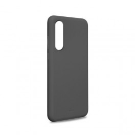 Puro Cover in Silicone Liquido con interno in microfibra per Huawei P30, Grigio