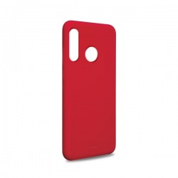 Puro Cover in Silicone Liquido con interno in microfibra per Huawei P30 Lite, Rosso
