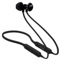 Puro Auricolare Stereo Bluetooth V4 1, NeckBand Magnet Pod  con archetto, aur  mag , risp+vol Nero