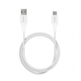Puro Cavo in TPE  Plain  da USB Type C a USB A 2 0, 3A, 480MBps, 1m Bianco