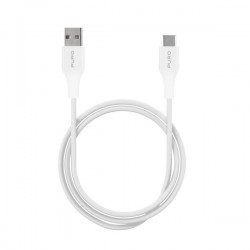 Puro Cavo in TPE  Plain  da USB Type C a USB A 2 0, 3A, 480MBps, 1m Bianco