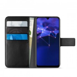 Puro Cust  Ecopelle Huawei P Smart 2019 Flip Oriz+3Vani Carta+Tasca Banco+StandUp+Ling Magn, Black