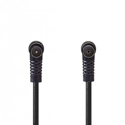 Cavo Coassiale M/F 1,5M NERO Cavo Coassiale 120 dB ad Angolo Coassiale Maschio   Femmina Coax (IEC) 1 50 m Nero