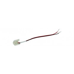 CONNETTORE 10MM CON CAVO 20CM X STRISCE LED SING COLORE