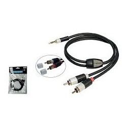 CAVO 2 RCA  jack PLUG 3 5 stereo  3mt 