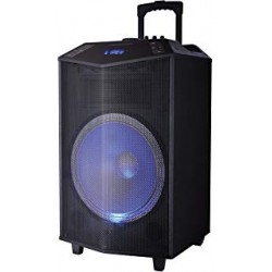 MEDIACOM MUSIC BOX 120W TROLLEY BT CON BATTERIA RICARICABILE MICROFONO SENZA FILI  RADIO FM BLUETOOTH MICRO/SD USB LINE IN INGRE