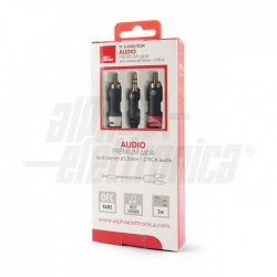 CAVO JACK 3,5 ST  2 SPINE RCA 3m BLISTER 