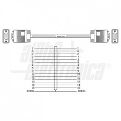 Spina 15 poli serie HD   10 M 