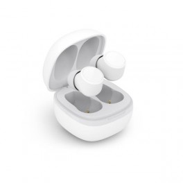 Puro Auricolare Stereo Bluetooth 5 0   TWINS  True Wireless con base di ricarica Bianco