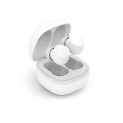 Puro Auricolare Stereo Bluetooth 5 0   TWINS  True Wireless con base di ricarica Bianco