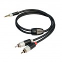CAVO 2RCA PLUG3 5 0,5mt 