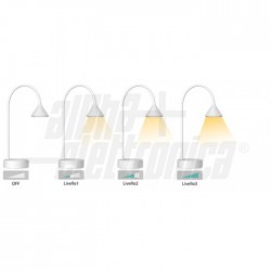 Lampada da tavolo Led Touch Step Bianca 