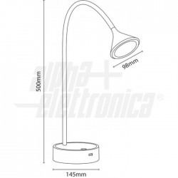 Lampada da tavolo Led Touch Step Nera 