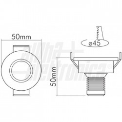 Faretto led 5W 4000K Acciaio Alim incl  