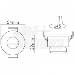 Faretto led 5W 4000K Acciaio Alim incl  