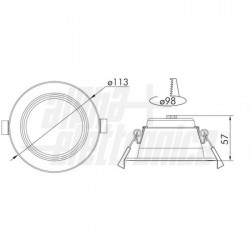 FARETTO LED 10W 700mA CON SELETTORE 