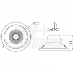 Far  Led Incasso 28W 700mA 4000K UGR 