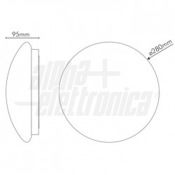 Plafoniera Led 12W Diametro 280mm 4000K 
