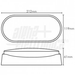 Plaf Led Ovale 14W 230V 3000K Bian gri  