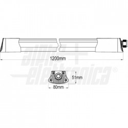 Plaf Led Tri proof 40W 4000K 3600Lm IP65 