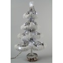 ALBERO C/NEVE 24 LED BIANCHI H Albero con neve LED bianchi h 60cm Trasf  IP20 incluso Cavo 3m Uso interno