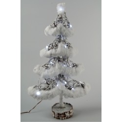 ALBERO C/NEVE 24 LED BIANCHI H Albero con neve LED bianchi h 60cm Trasf  IP20 incluso Cavo 3m Uso interno