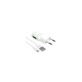 Puro Mini Carica Batterie Da Viaggio Ricarica Rapida 2 4A + Cavo staccato Apple Lightning MFI Bianco