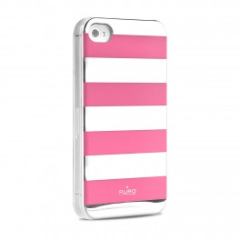 CUSTODIA IPHONE IPC4STRIPEPNK ARGENTO/ROSA