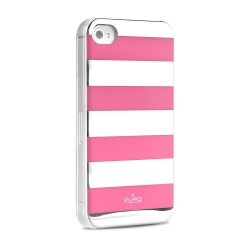 CUSTODIA IPHONE IPC4STRIPEPNK ARGENTO/ROSA