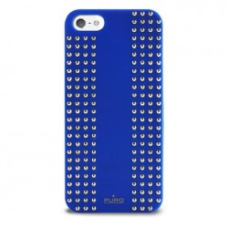 PURO COVER IPHONE5 ROCK BORCHIE ROTONDE   BLU