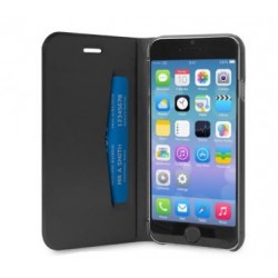 Puro Cust  Ecopelle Iphone 6 5 5   Flip Oriz  + Vano Per Carta + Stand Up Nero