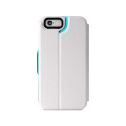 Puro Cust Iphone 6 5 5   BI Color Wallet 3 Vani Porta Carta Bianco/azzurro