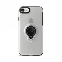 Puro Cover PC+TPU Magnet Ring per iPhone 7/8 +anello girevole 360°e placca metallica integrata trasp